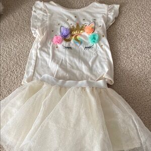 Unicorn Princess Dress - White